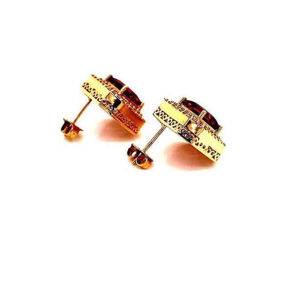 Natural Tourmaline Diamond Earrings 14k Gold 4.47 TCW Certified $6,970 112167 - Picture 10 of 13